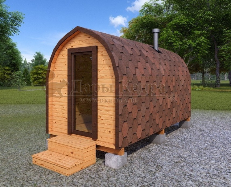 Баня «Викинг» из кедра 4х2,35 м Баня «Викинг» из кедра 4х2,35 м
