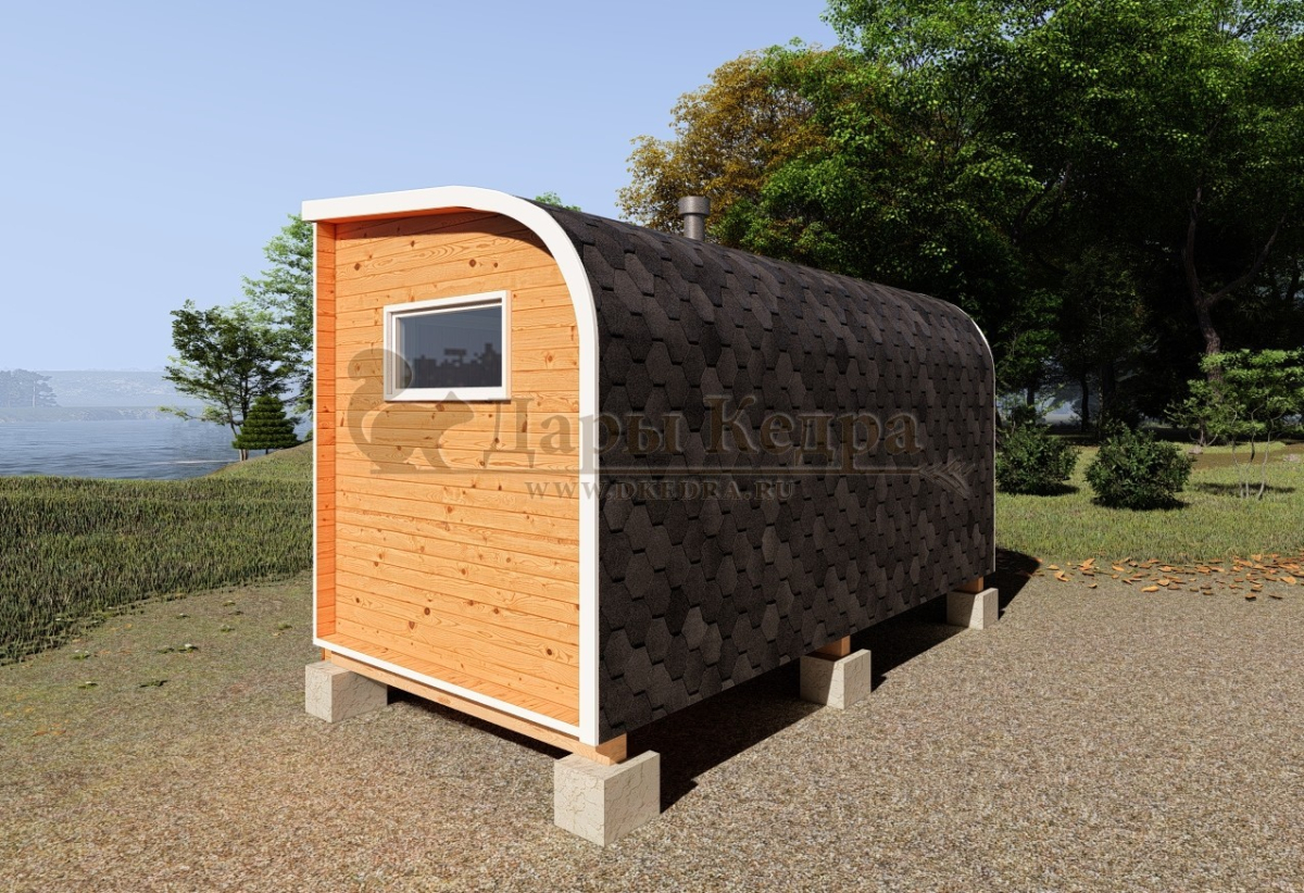 Баня «Парус» из кедра 4х2,35 м