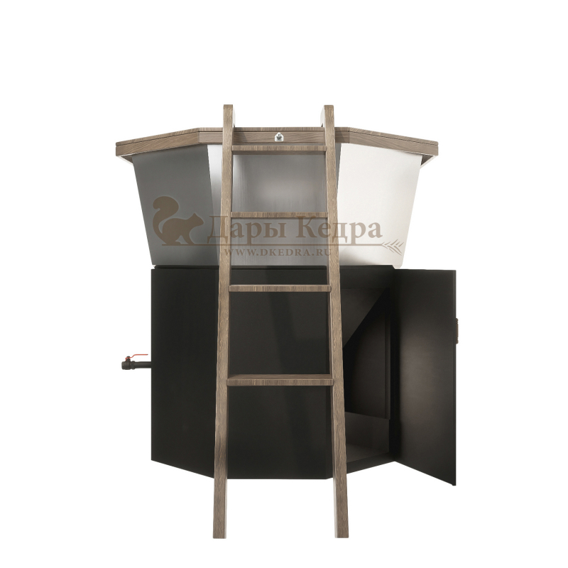 Банный чан из нержавеющей стали Ø-1750 на подставке с ветрозащитой и печью СТ3 Банный чан из нержавеющей стали Ø-1750 на подставке с ветрозащитой и печью СТ3